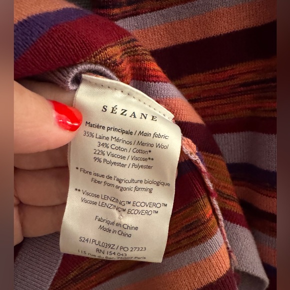 Sezane Striped Jumper/Sweater Size Medium - Picture 4 of 4